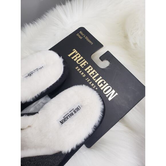 NEW‎ True Religion Men's Slippers SMALL 7/8 Slip On Horseshoe House Shoe - Picture 3 of 5